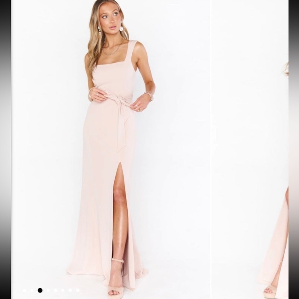 Show Me Your MuMu Paris Gown Dusty Blush Stretch